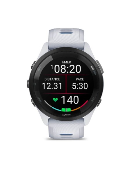 Garmin Forerunner 265 46mm Black Bezel with Whitestone Case White and Blue