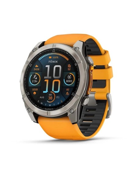 Garmin Fenix 8 AMOLED Sapphire Titanium Spark Orange Watch