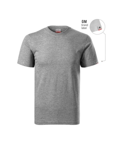 Base unisex Tshirt dark gray melange brand label