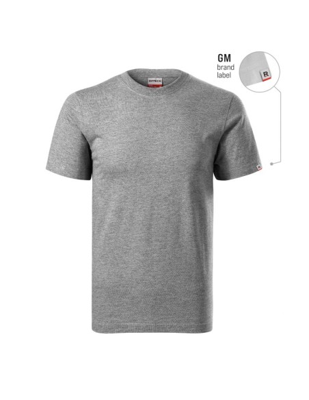 Base unisex Tshirt dark gray melange brand label