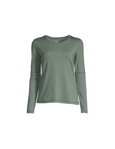 CASALL Essential Mesh Detail Long Sleeve dusty green Tshirt
