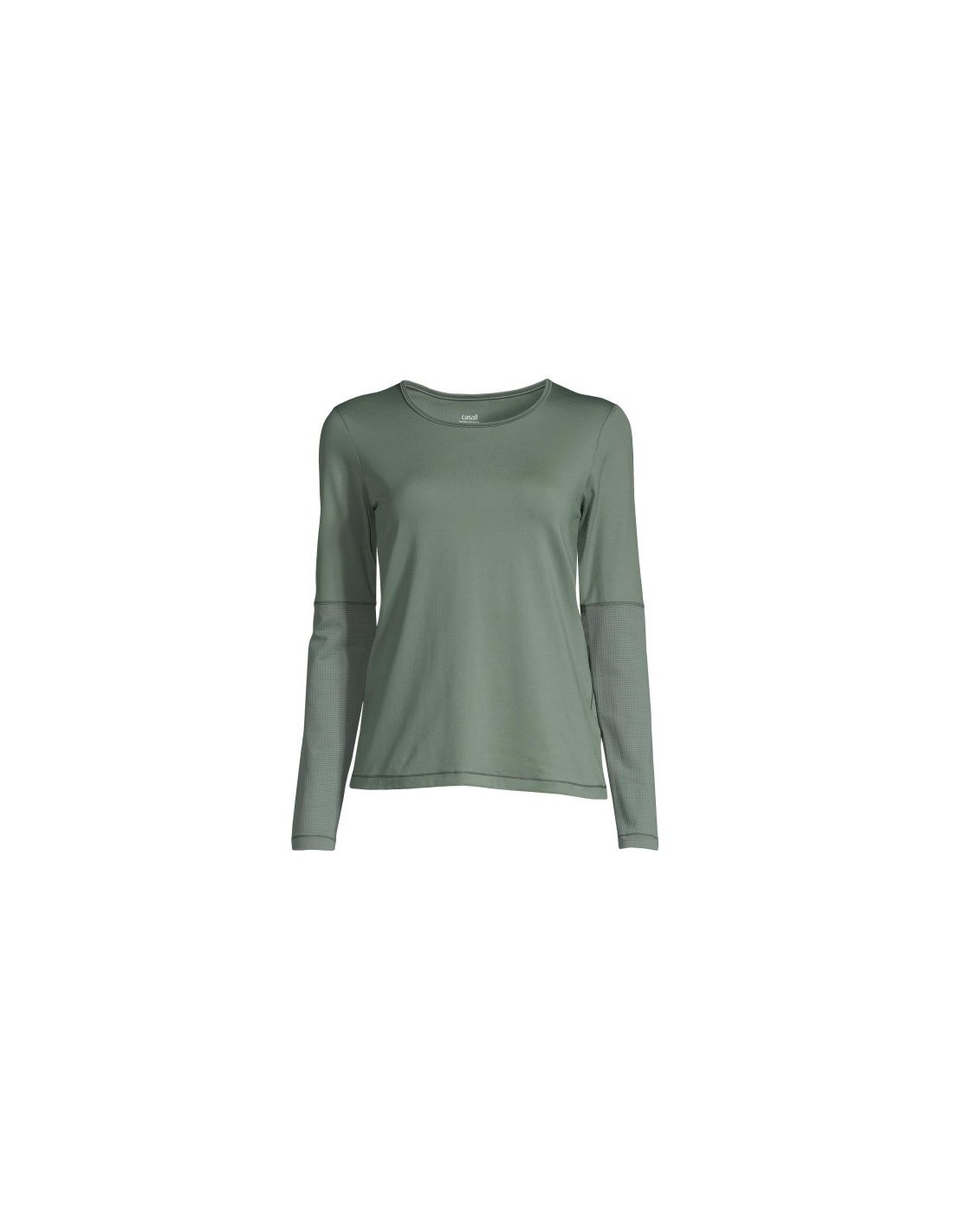 CASALL Essential Mesh Detail Long Sleeve dusty green Tshirt