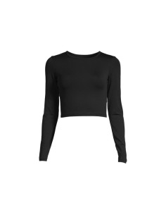CASALL Crop Long Sleeve Tshirt black