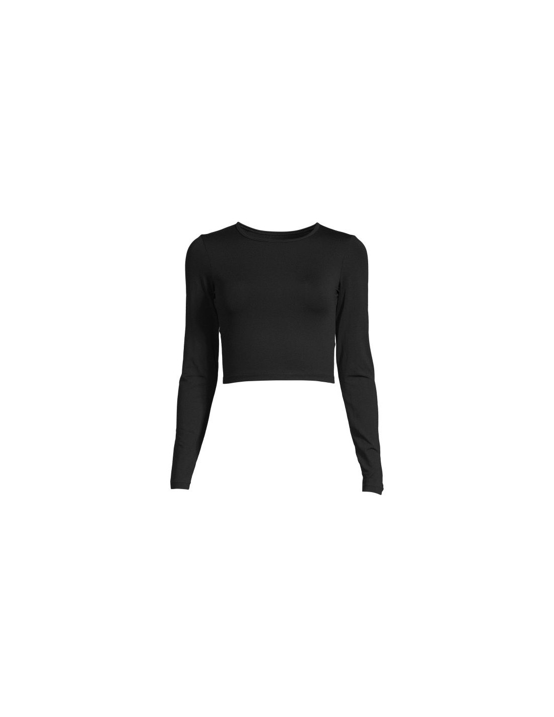 CASALL Crop Long Sleeve Tshirt black