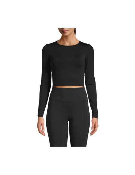 CASALL Crop Long Sleeve Tshirt black