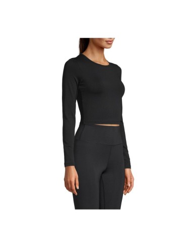 CASALL Crop Long Sleeve Tshirt black