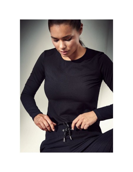 CASALL Essential Mesh Detail Long Sleeve Tshirt black