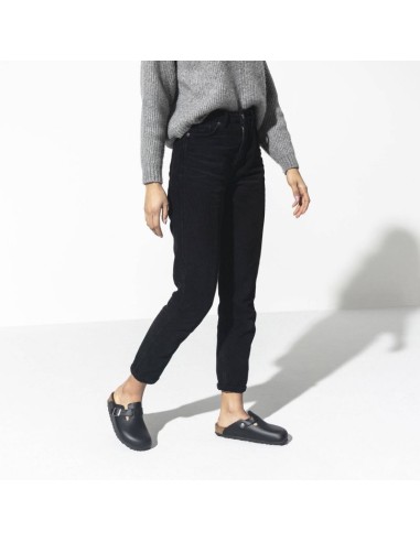 Birkenstock Boston Black women'smen's clogs oiled leather narrow slippers 0059463