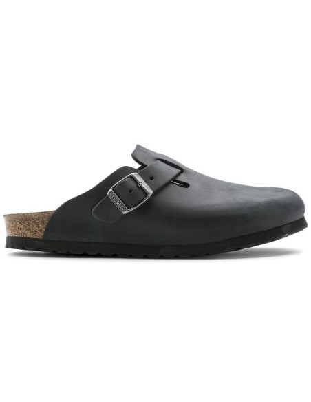 Birkenstock Boston Black women'smen's clogs oiled leather narrow slippers 0059463
