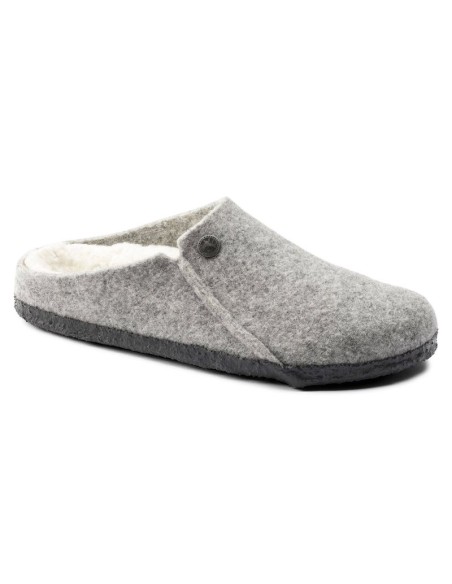 Birkenstock Zermatt Light Gray Wool Felt Insulated Men'sWomen's Slippers Regular Wide 1015092