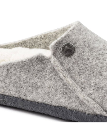 Birkenstock Zermatt Light Gray Wool Felt Insulated Men'sWomen's Slippers Regular Wide 1015092