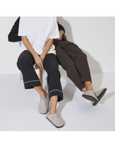 Birkenstock Zermatt Light Gray Wool Felt Insulated Men'sWomen's Slippers Regular Wide 1015092