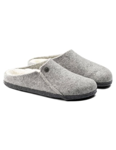 Birkenstock Zermatt Light Gray Wool Felt Insulated Men'sWomen's Slippers Regular Wide 1015092