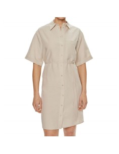 CALVIN KLEIN LINEN BLEND SHIRT DRESS