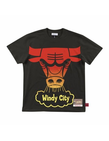 Mitchell Ness NBA Logo Chicago Bulls TShirt Black