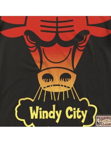 Mitchell Ness NBA Logo Chicago Bulls TShirt Black