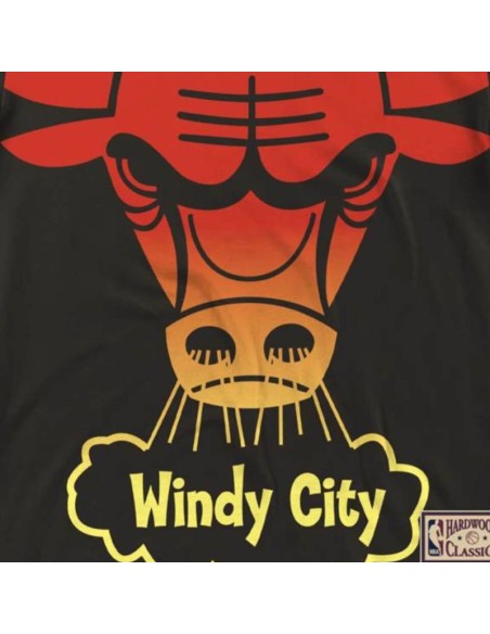 Mitchell Ness NBA Logo Chicago Bulls TShirt Black