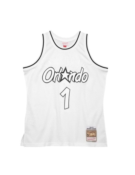 Mitchell Ness Orlando Magic Penny Hardaway 19941995 White Black Swingman TShirt