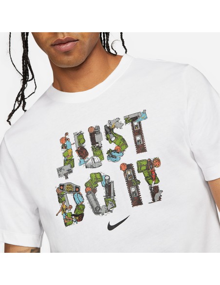Nike Seasonal 'Just Do It' Men's Basketball Tshirt White DD0801100