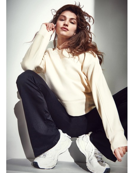 CASALL Boxy Crew Neck Sweatshirt sand