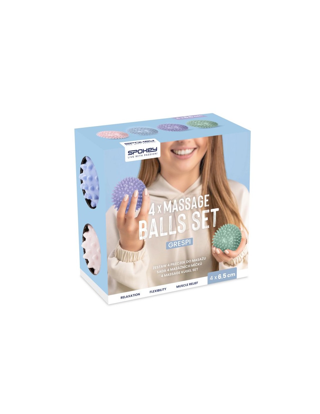 Massage ball set 4 pcs Spokey GRESPI