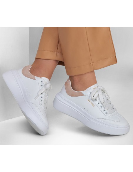 Skechers Classic-best Γυναικεία Sneakers White / Pink 185060-WPK