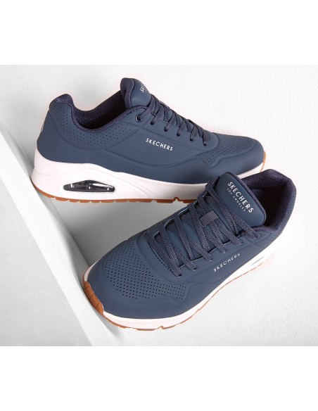 Skechers Uno Stand On Air Ανδρικά Sneakers Navy Μπλε 52458-NVY