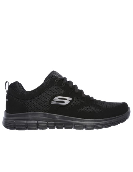 Skechers Lite-Weight QTR Overlay 52635-BBK Ανδρικά Αθλητικά Παπούτσια Running Μαύρα
