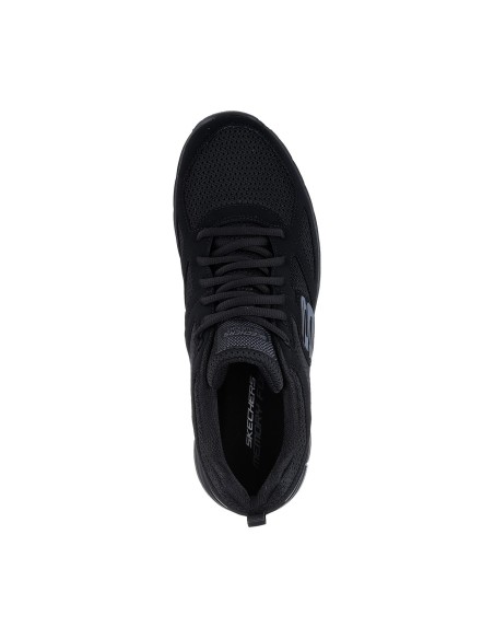 Skechers Lite-Weight QTR Overlay 52635-BBK Ανδρικά Αθλητικά Παπούτσια Running Μαύρα