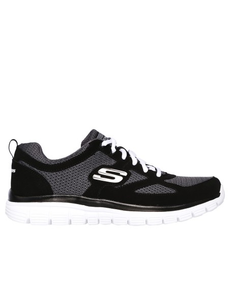 Skechers Burns 52635-BKW Ανδρικά Αθλητικά Παπούτσια Running Μαύρα