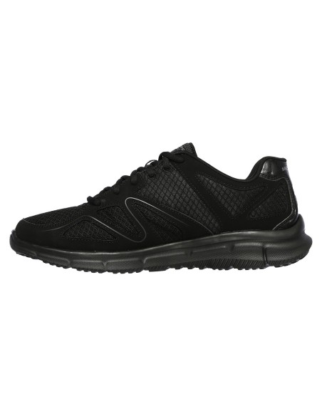 Skechers Satisfaction 58350-BBK Ανδρικά Αθλητικά Παπούτσια Running Μαύρα