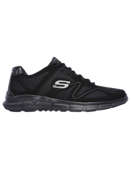 Skechers Satisfaction 58350-BBK Ανδρικά Αθλητικά Παπούτσια Running Μαύρα