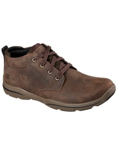 Skechers Harper Melden Δερμάτινα Καφέ Ανδρικά Μποτάκια 64857-CHOC
