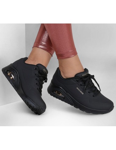 Skechers Uno Stand on Air Γυναικεία Sneakers Μαύρα 73690-BBK