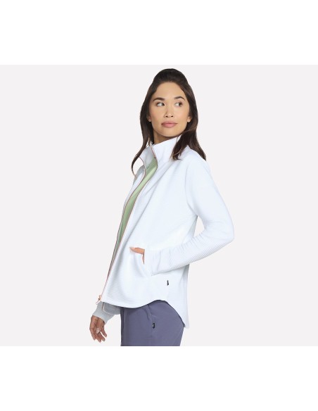 Skechers The Hoodless Hoodie GoWalk Shine Jacket JA78WHT