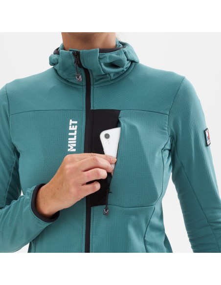 MILLET W Trilogy Lightgrid Hoodie Jacket Green