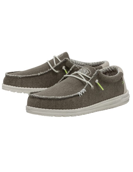 Hey Dude Wally Ανδρικά Μοκασίνια σε Καφέ Χρώμα 40003-2BS