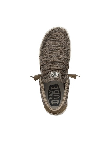 Hey Dude Wally Sox Ανδρικά Μοκασίνια σε Καφέ Χρώμα 40019-255