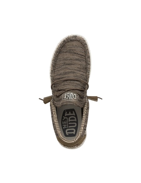Hey Dude Wally Sox Ανδρικά Μοκασίνια σε Καφέ Χρώμα 40019-255