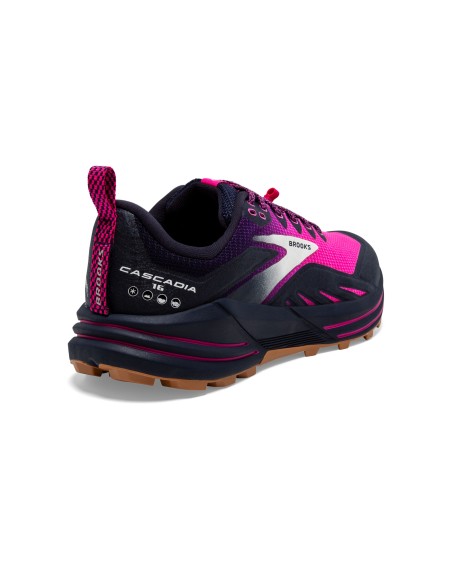 Brooks Cascadia 16 120363-425 Γυναικεία Αθλητικά Παπούτσια Trail Running Peacoat / Pink / Biscuit