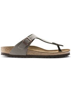 Men's gray Birkenstock Gizeh BirkoFlor Nubuck Stone regular 43391