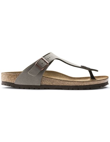 Men's gray Birkenstock Gizeh BirkoFlor Nubuck Stone regular wide 43391