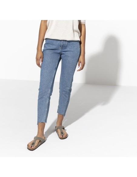 Birkenstock Gizeh Stone BirkoFlor narrow women's flipflops for narrow feet gray 0043393