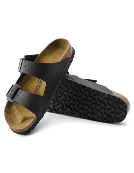 Birkenstock Arizona Birko-Flor Ανδρικά Σανδάλια σε Μαύρο Χρώμα 0051793 Narrow Fit