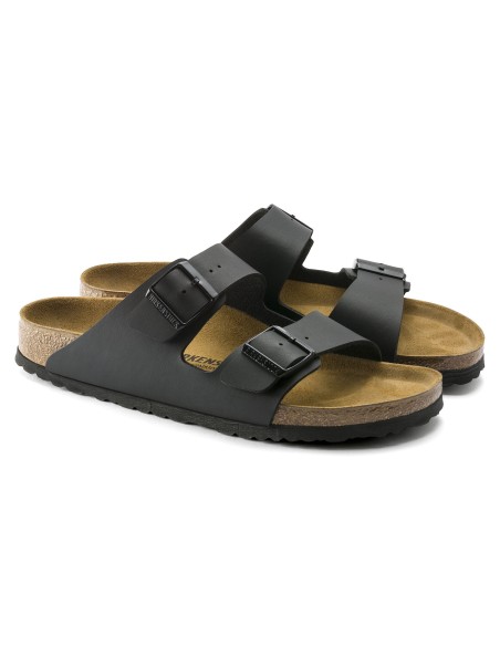 Birkenstock Arizona Birko-Flor Ανδρικά Σανδάλια σε Μαύρο Χρώμα 0051793 Narrow Fit