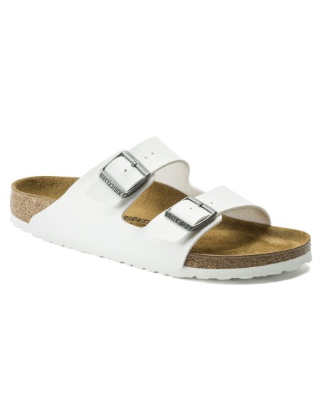 Birkenstock Arizona Birko-Flor Γυναικεία Σανδάλια σε Λευκό Χρώμα 0552683