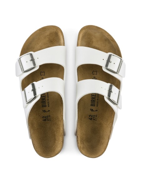 Birkenstock Arizona Birko-Flor Γυναικεία Σανδάλια σε Λευκό Χρώμα 0552683