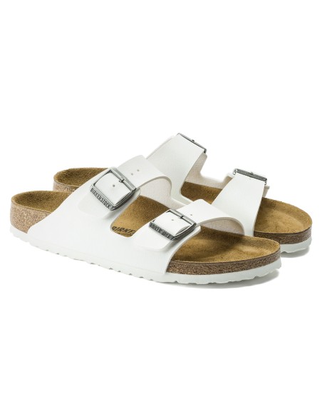 Birkenstock Arizona Birko-Flor Γυναικεία Σανδάλια σε Λευκό Χρώμα 0552683