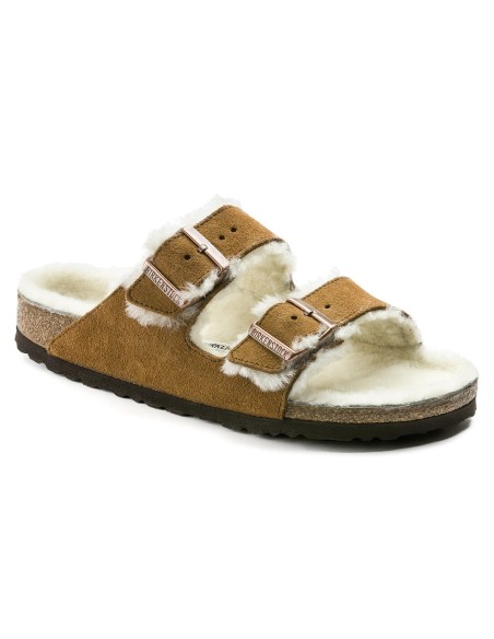 Birkenstock Arizona Shearling Mink W 1001135 flipflops