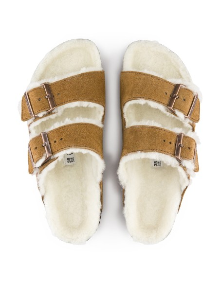 Birkenstock Arizona Shearling Mink W 1001135 flipflops